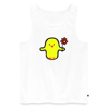 Oiseau mignon - Débardeur bio Premium Homme - blanc - Devant - Michal (187cm)