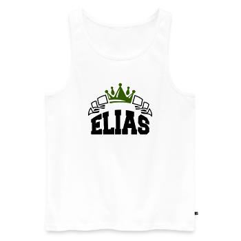 Elias - Men's Premium Organic Tank Top - white - Front - AI Model Male 178 light (178cm)