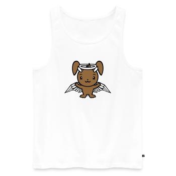 Bunny Angel Holy Sky Wings Good Flying Love - Men's Premium Organic Tank Top - white - Front - Michal (187cm)