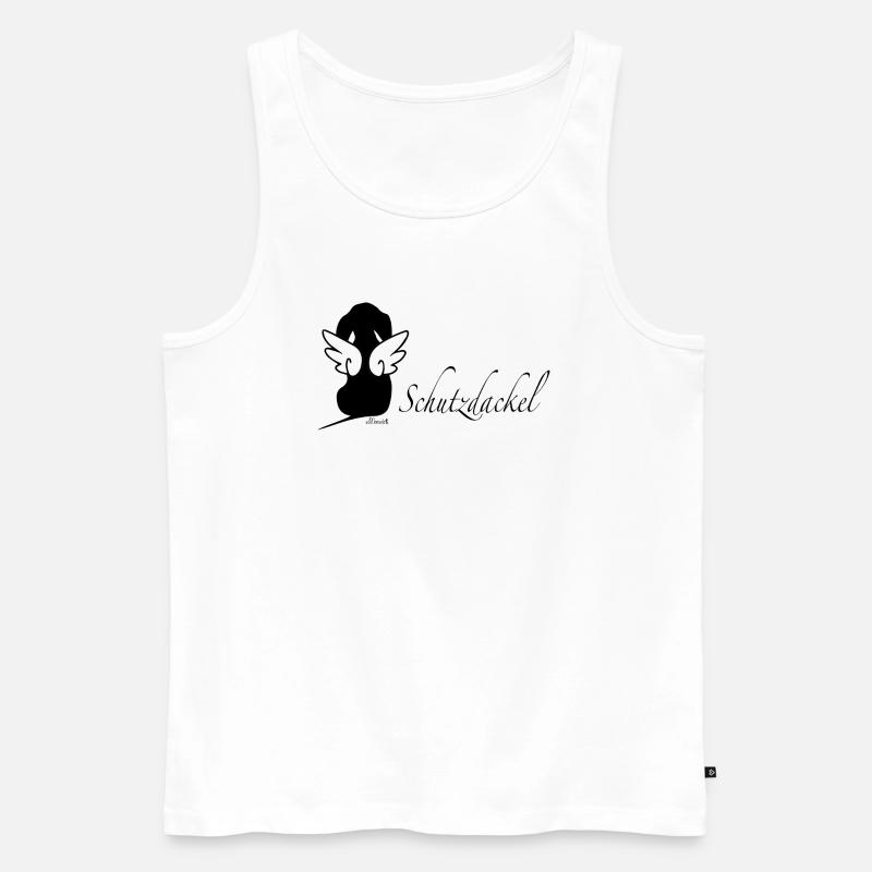 Schutzdackel grau - Männer Premium Bio Tank Top - Weiß