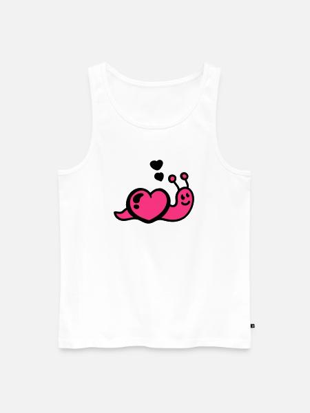 Heart worm - Men's Premium Organic Tank Top - white