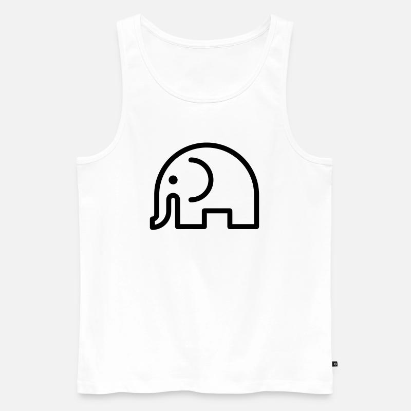 Еlefant - Männer Premium Bio Tank Top - Weiß