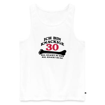 Geburtstag - Ich bin Knackige 30 - Männer Premium Bio Tank Top - Weiß - Vorne - AI Model Male 178 light (178cm)