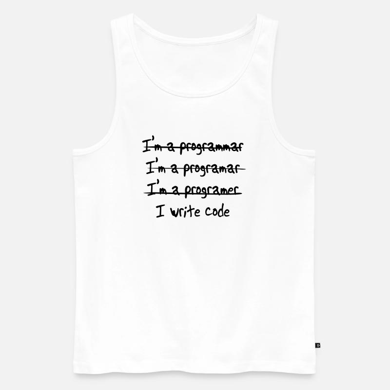 I'm programmer. I write code - Men's Premium Organic Tank Top - white