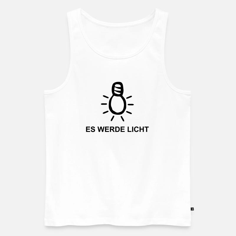 Es werde Licht - Männer Premium Bio Tank Top - Weiß