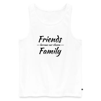 Friends become our chosen family - Männer Premium Bio Tank Top - Weiß - Vorne - AI Model Male 178 light (178cm)