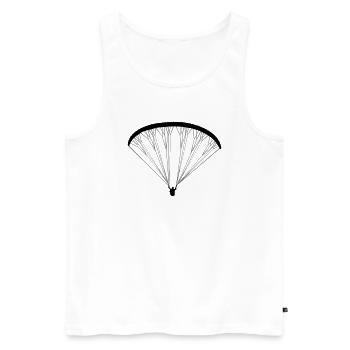 Gleitschirmflieger - Männer Premium Bio Tank Top - Weiß - Vorne - Michal (187cm)