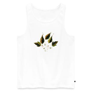 Liste - Männer Premium Bio Tank Top - Weiß - Vorne - Michal (187cm)