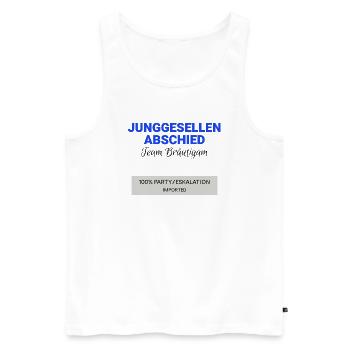 Junggesellenabschied JGA - Männer Premium Bio Tank Top - Weiß - Vorne - Michal (187cm)