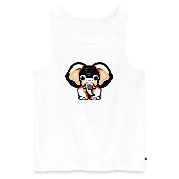 Little Elephant Cartoon Cute Love Adventure 5 - Men's Premium Organic Tank Top - white - Front - AI Model Male 178 light (178cm)
