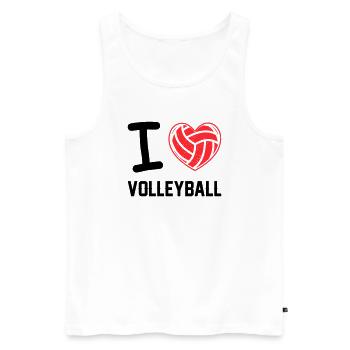 love volleyball - Männer Premium Bio Tank Top - Weiß - Vorne - Michal (187cm)
