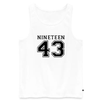 1943 - Männer Premium Bio Tank Top - Weiß - Vorne - Michal (187cm)