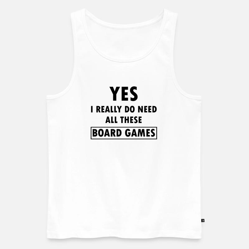 Boardgame Chess Backgammon Game Night - Men's Premium Organic Tank Top - white