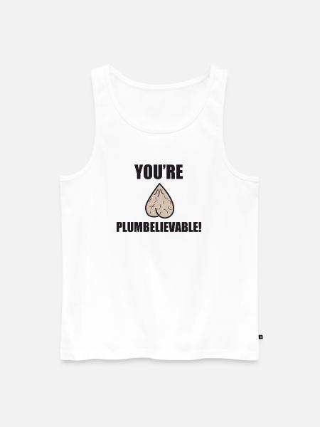 Youre Plumbelievable black - Men's Premium Organic Tank Top - white