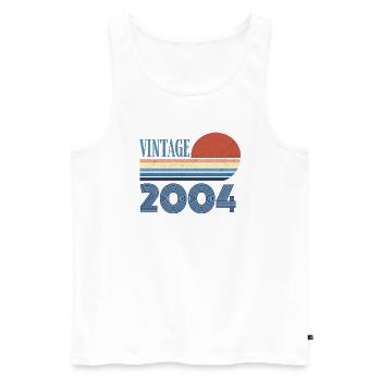 vintage 2004 - Men's Premium Organic Tank Top - white - Front - AI Model Male 178 light (178cm)