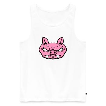 Méchant Sanglier Sanglier Dangereux Cochon Comique - Débardeur bio Premium Homme - blanc - Devant - Michal (187cm)