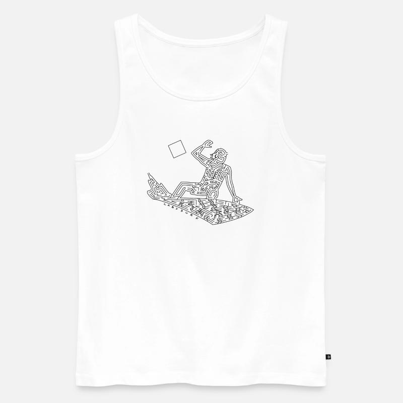 Surfer Maze (schwarze Version) - Männer Premium Bio Tank Top - Weiß