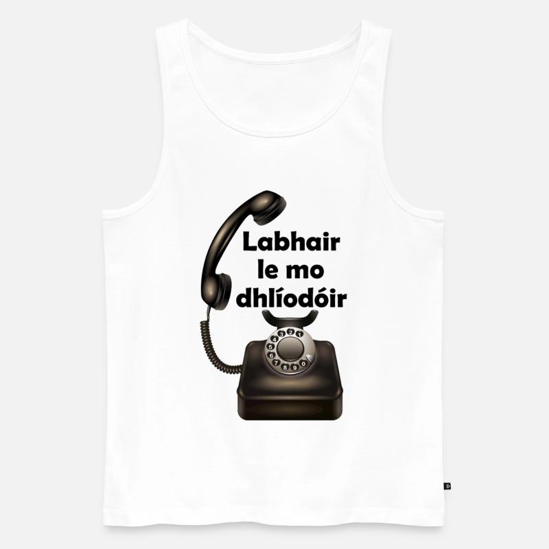 Sprechen Sie mit meinem Anwalt Design - Männer Premium Bio Tank Top - Weiß