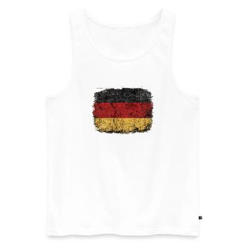 Drapeau allemand - Vintage Designe - Débardeur bio Premium Homme - blanc - Devant - Michal (187cm)