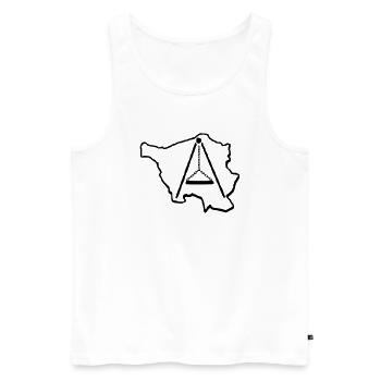 Saarland-Schwenker - Männer Premium Bio Tank Top - Weiß - Vorne - AI Model Male 178 light (178cm)
