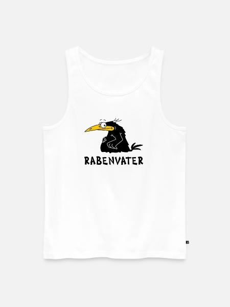 Rabenvater - Männer Premium Bio Tank Top - Weiß