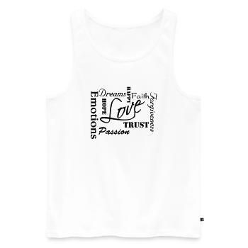 Love - Débardeur bio Premium Homme - blanc - Devant - Michal (187cm)
