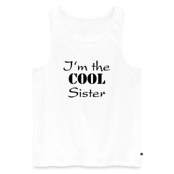 I'm the cool sister - Débardeur bio Premium Homme - blanc - Devant - Michal (187cm)