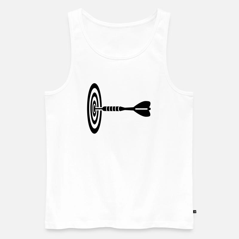 Darts - Männer Premium Bio Tank Top - Weiß