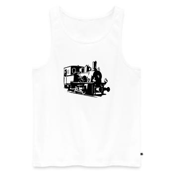 Dampflok 2 - Men's Premium Organic Tank Top - white - Front - AI Model Male 178 light (178cm)