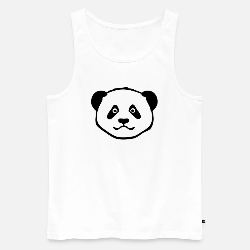 Panda - Männer Premium Bio Tank Top - Weiß