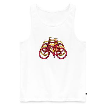 fahrräder kunst - Männer Premium Bio Tank Top - Weiß - Vorne - Michal (187cm)