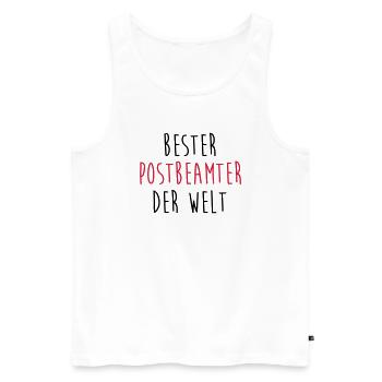 Postbeamter Postbeamtin Faktor Briefträger Post - Männer Premium Bio Tank Top - Weiß - Vorne - Michal (187cm)