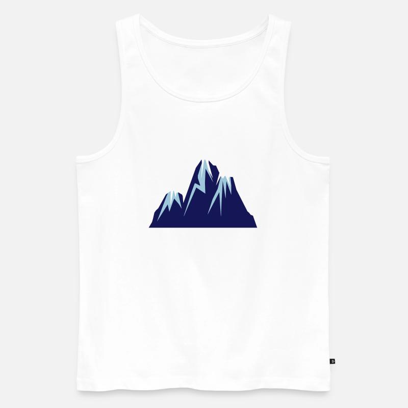 mountains comic - Männer Premium Bio Tank Top - Weiß