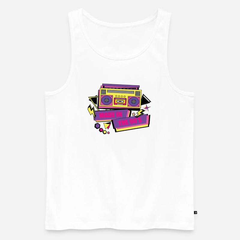 1990iger Sprüche 90s Geschenksidee - Männer Premium Bio Tank Top - Weiß