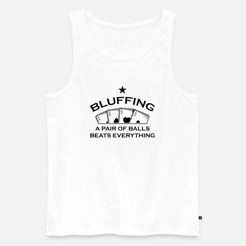 Boardgame Chess Backgammon Game Night - Men's Premium Organic Tank Top - white