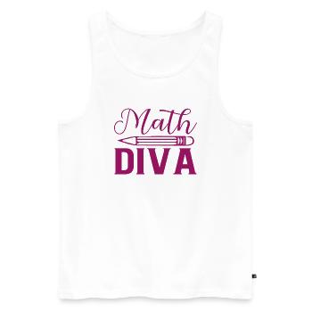Math Diva, For all divas who love mathematics - Men's Premium Organic Tank Top - white - Front - Michal (187cm)