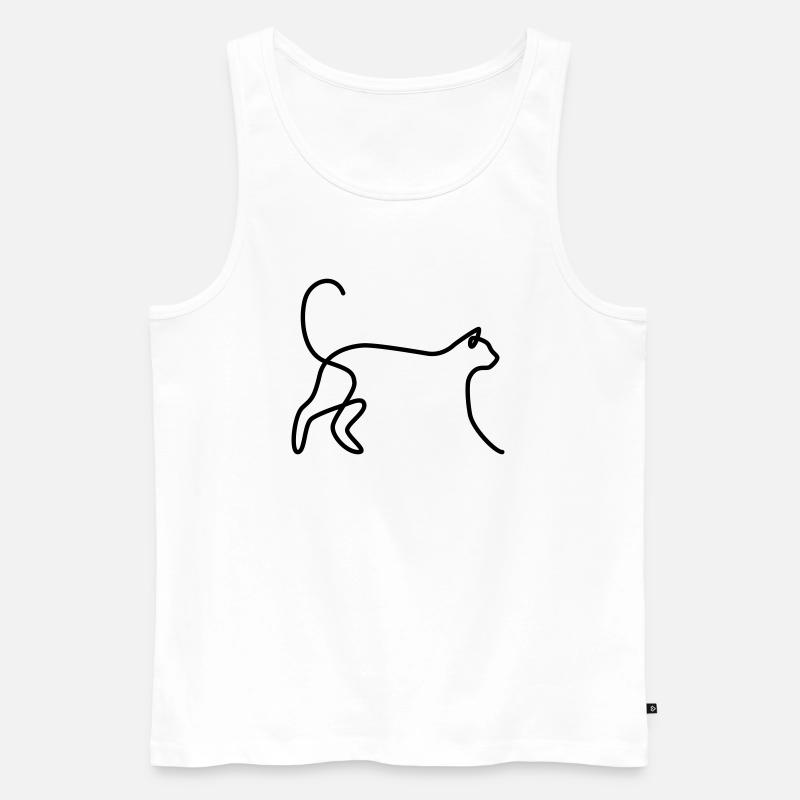 Katze 03 - Männer Premium Bio Tank Top - Weiß