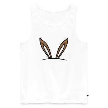 Hase Hasenohren Loch versteckt Tasche lustig süß - Männer Premium Bio Tank Top - Weiß - Vorne - AI Model Male 178 light (178cm)