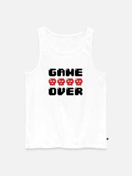 game over - Men's Premium Organic Tank Top - white