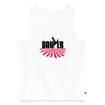 dancer - Men's Premium Organic Tank Top - white - Front - AI Model Male 178 light (178cm)
