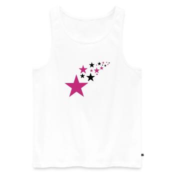 Star, les étoiles - Débardeur bio Premium Homme - blanc - Devant - AI Model Male 178 light (178cm)
