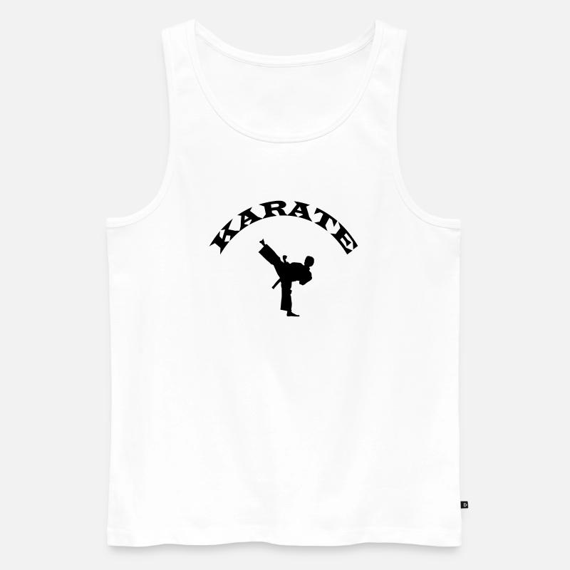karate - Männer Premium Bio Tank Top - Weiß