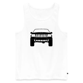 Grand Cherokee WJ - Männer Premium Bio Tank Top - Weiß - Vorne - Michal (187cm)