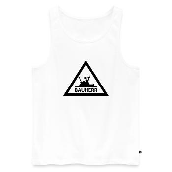 bauherr - Männer Premium Bio Tank Top - Weiß - Vorne - AI Model Male 178 light (178cm)