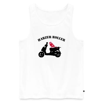 Harzer Roller - Men's Premium Organic Tank Top - white - Front - AI Model Male 178 light (178cm)