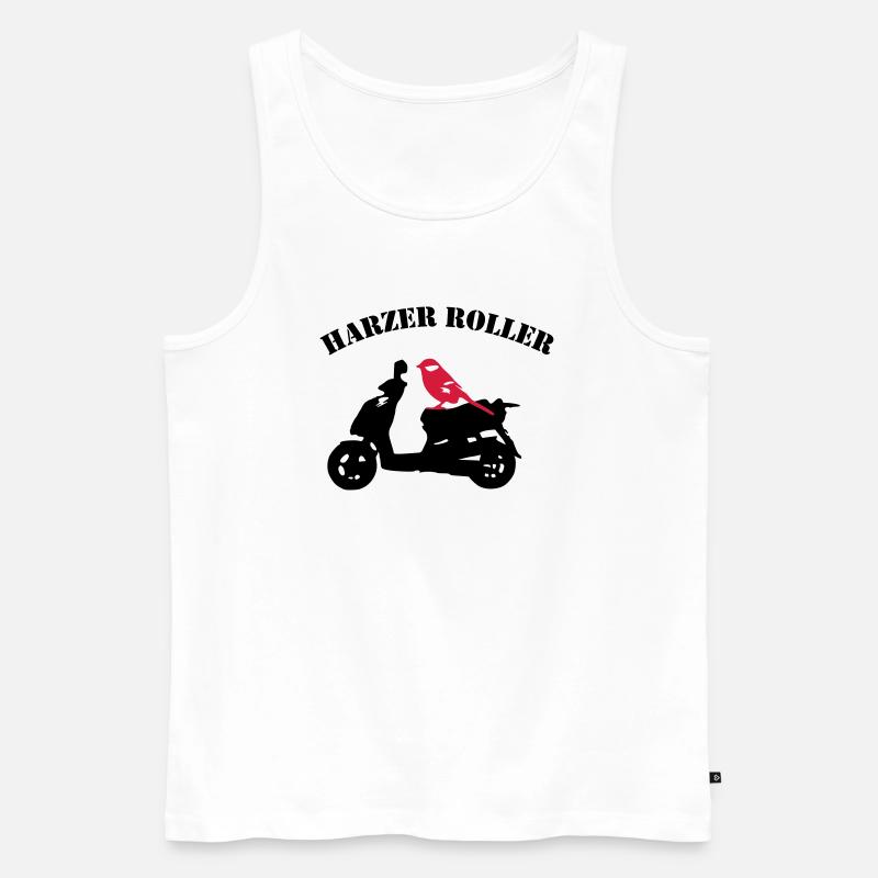 Harzer Roller - Männer Premium Bio Tank Top - Weiß