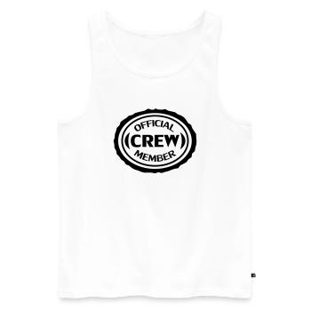 Official Crew Member - Débardeur bio Premium Homme - blanc - Devant - Michal (187cm)