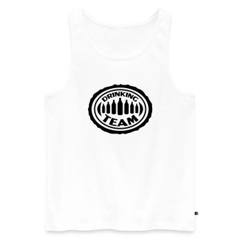 Drinking Team - Débardeur bio Premium Homme - blanc - Devant - Michal (187cm)