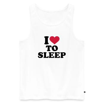 I love to sleep - Men's Premium Organic Tank Top - white - Front - AI Model Male 178 light (178cm)
