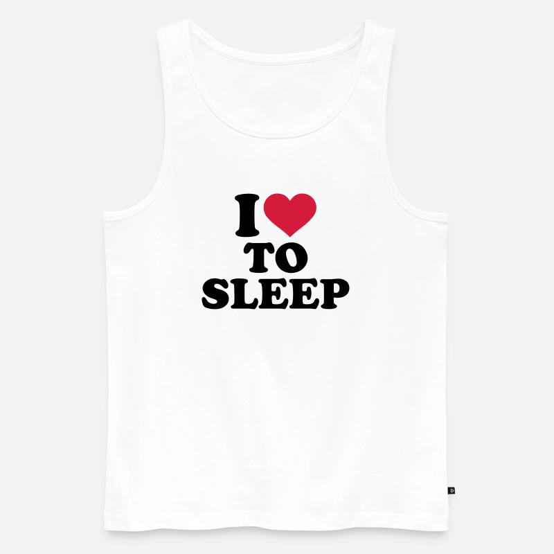 Schlafen - Männer Premium Bio Tank Top - Weiß